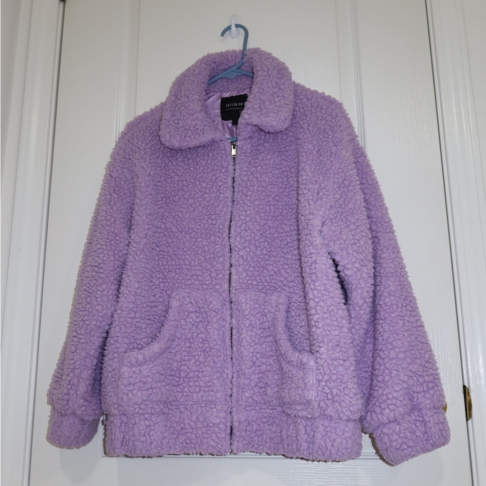 Purple sherling coat